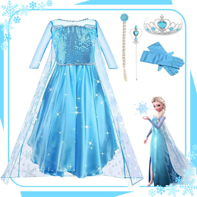 Fantasia Vestido Infantil Elsa Frozen Com Capa E A