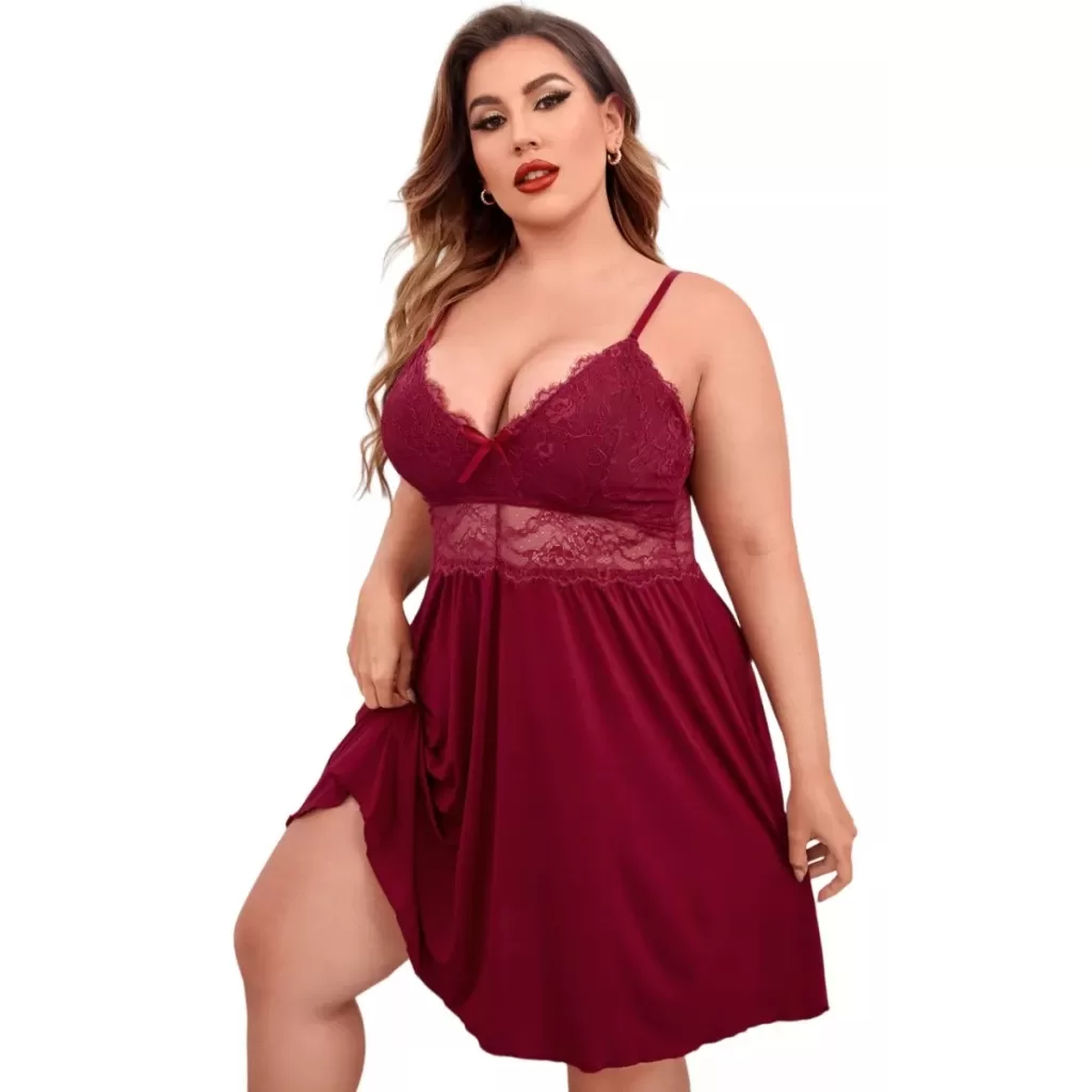 camisola plus size Rendada  confortavel Linda  e Barata  tamanho grande comprar camizola