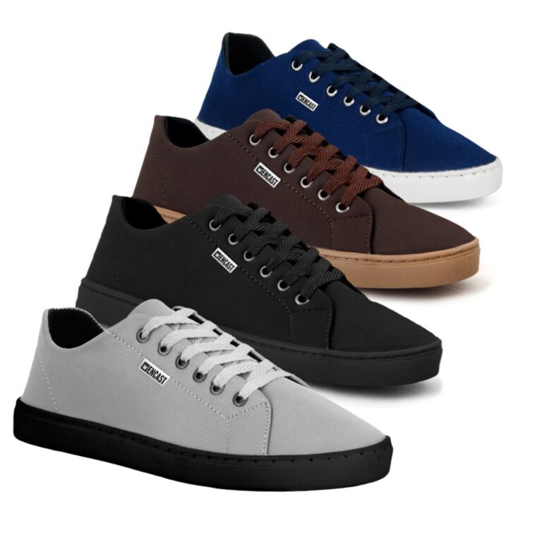 KIT 4 pares de tênis conforto e estilo em um mode