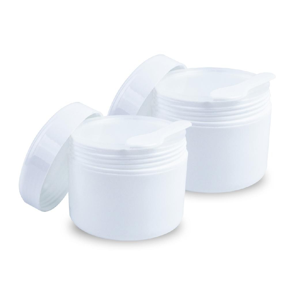 Kit 2 Pote Creme Cosmético Gel Unha Tampa Vedação Colher 30g Armazenamento Refil Portátil