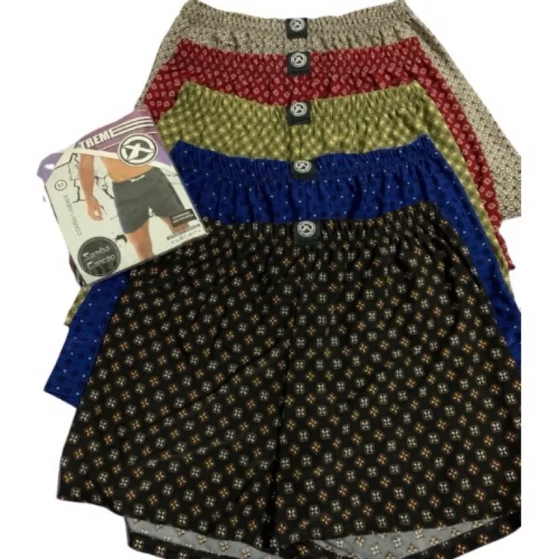 Kit 5 Samba Canção Pijama Estampado Masculino Short Dormir