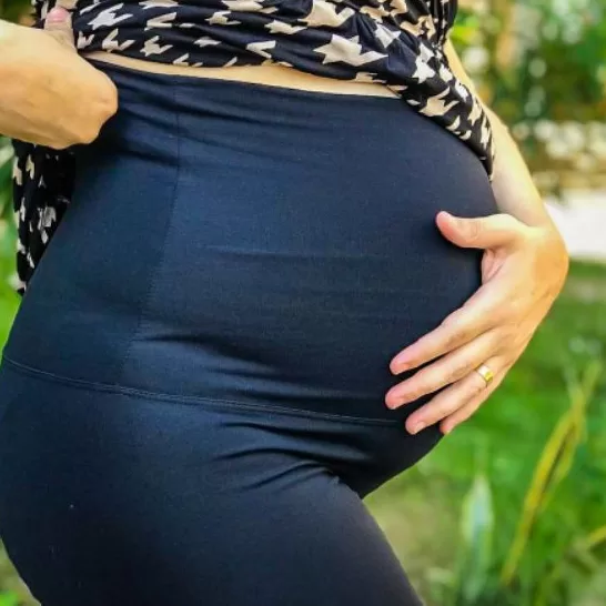 Calça Legging Gestante Maternidade Gravida Cintur