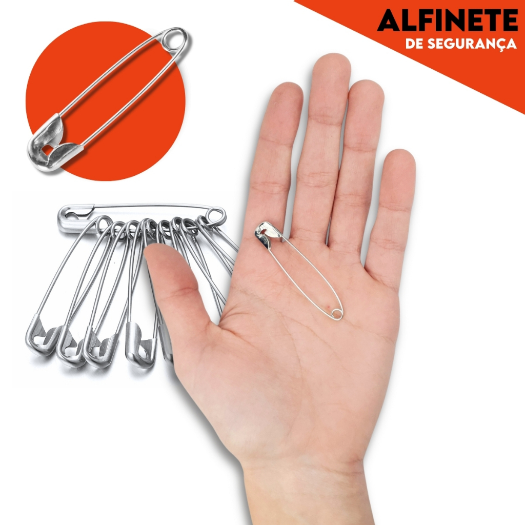 Alfinete de Segurança Ouro/Prata – Pacote com 100/50 Unidades – Mazzal
