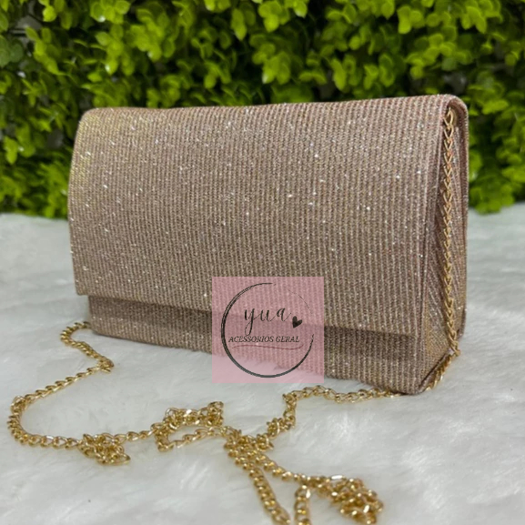 Bolsa De Festa Com Alça Corrente, Para Casamento,