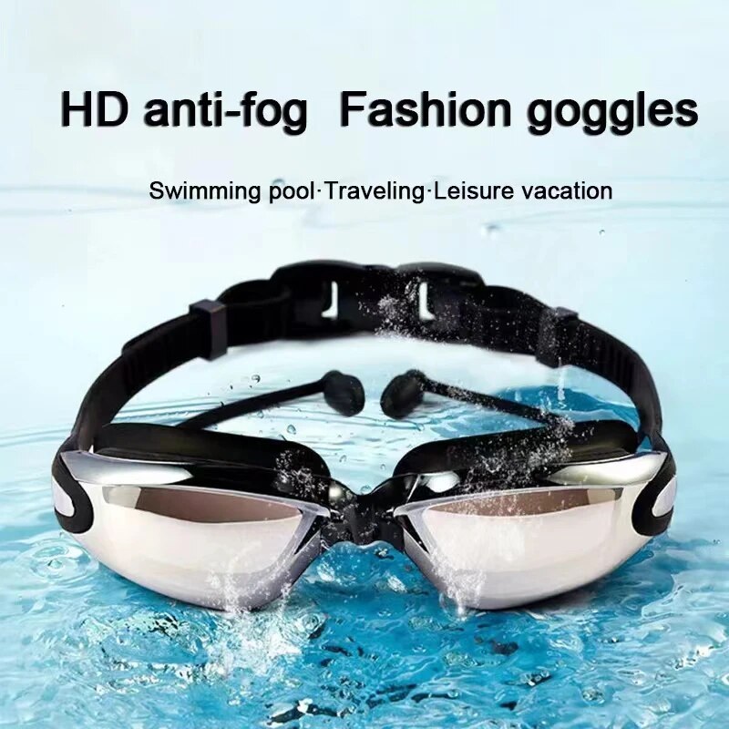 Óculos De Natação Profissional Anti-Embaçamento Com Protetor De Ouvido Óculos de Mergulho Para Pisci