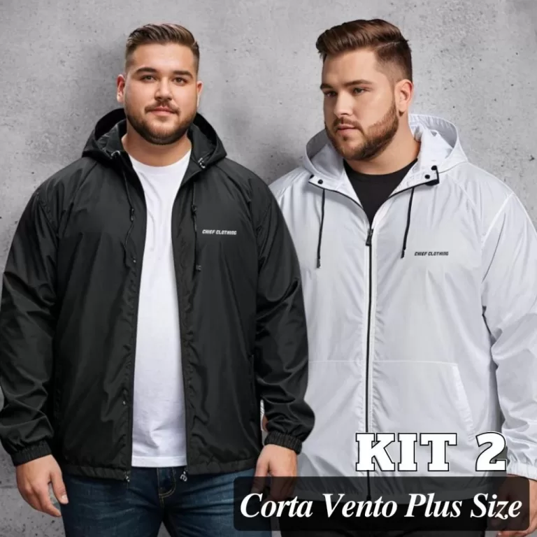 Kit 2 Corta Vento Plus Size Impermeável G1,G2,G3,