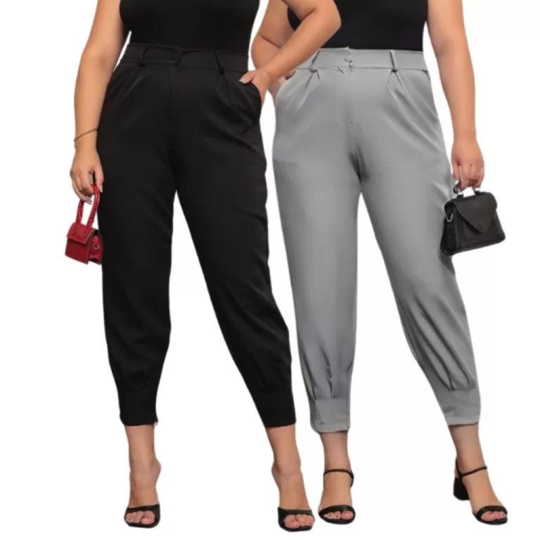 Kit 2 Calça Feminina Modelo Alfaiataria Cenoura P