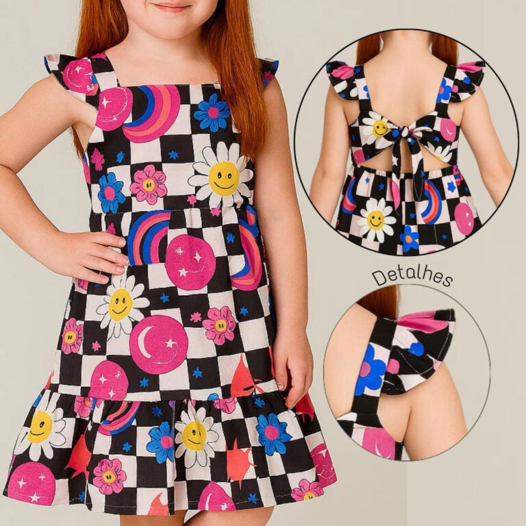Vestido Infantil 03 ao 10 anos  ESTAMPA LANÇAMENT