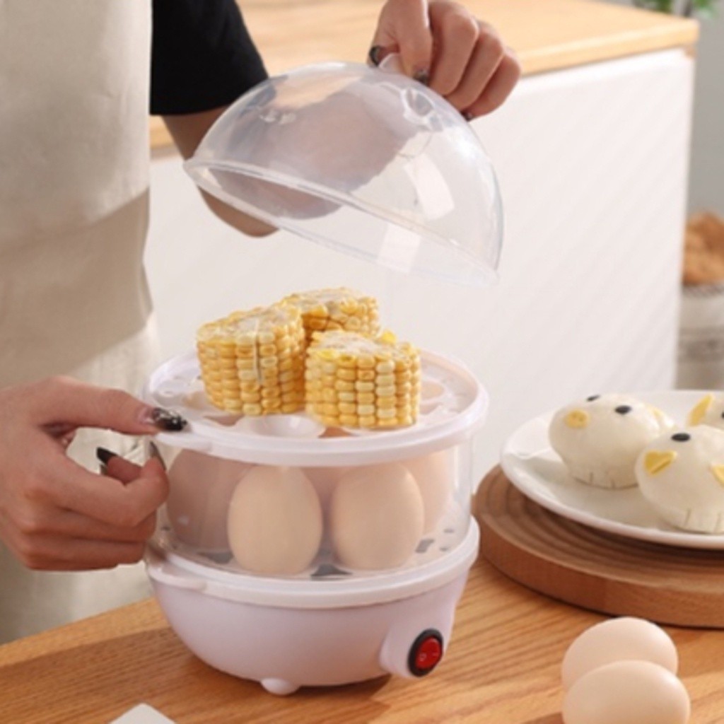 Ovos Cozidos Egg Cooker duplo 14 ovos Cozedor Elétrico 110v Promoção