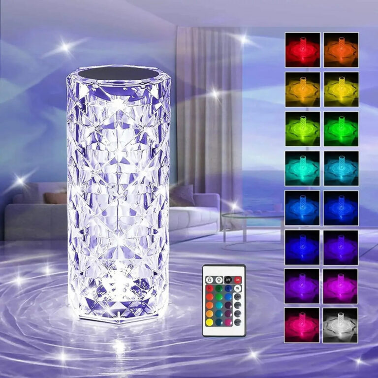 Abajur Luminária Cristal recarregável lâmpada d