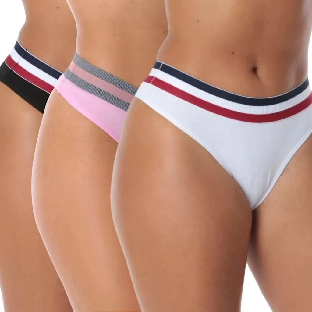 Kit 1 à 3 Calcinha Confortável Cós Alto Microfibra Feminina Respirável Barato Fitness Academia