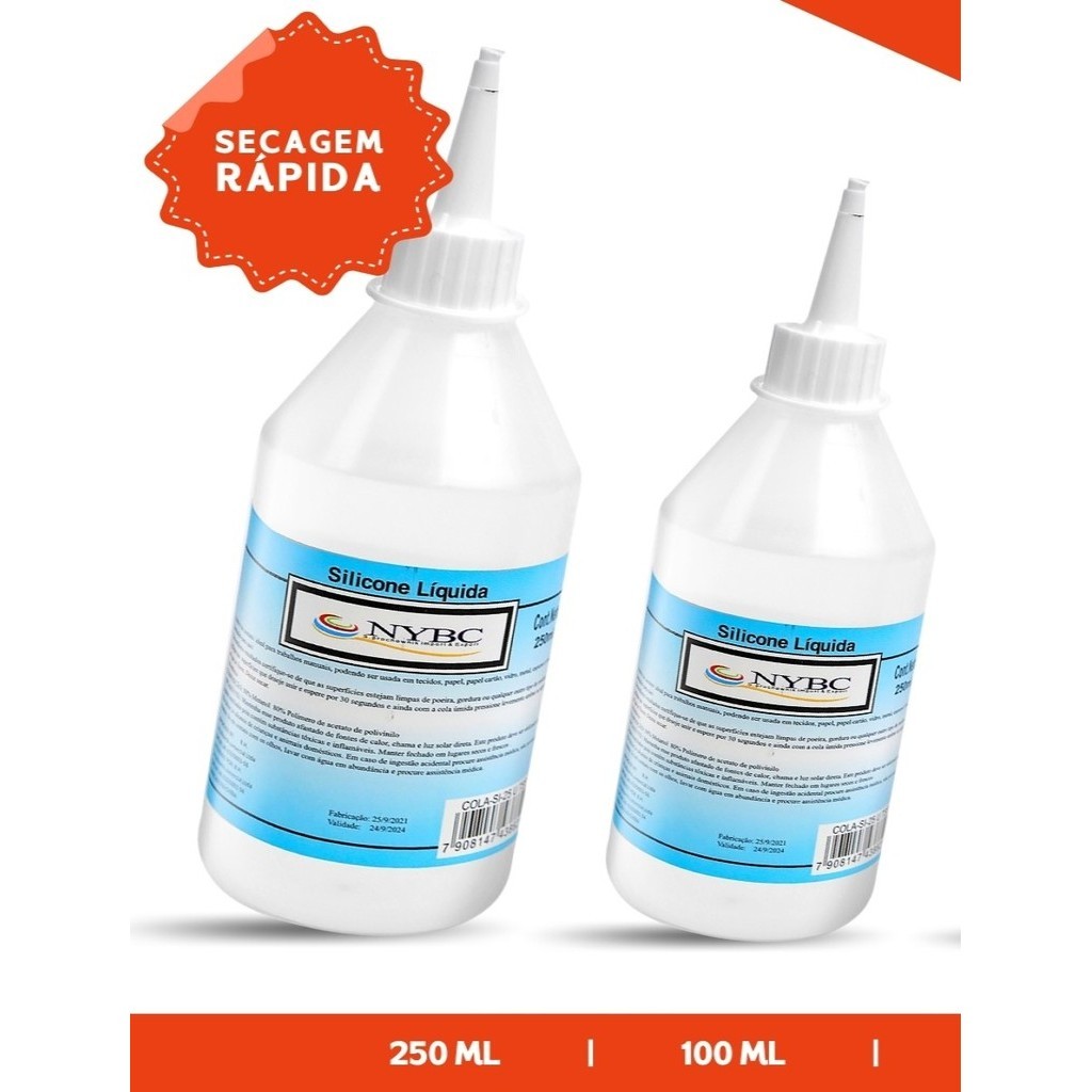 Cola de Silicone Líquida Transparente 100ML/250ML – BNVT