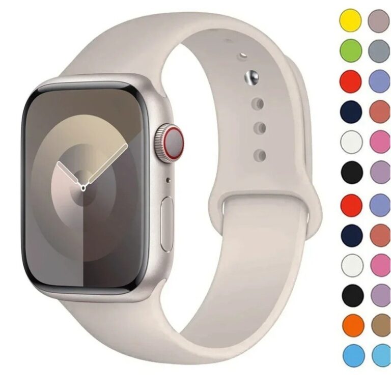 Silicone Pulseira Para Apple Watch 44mm 45mm 40mm 