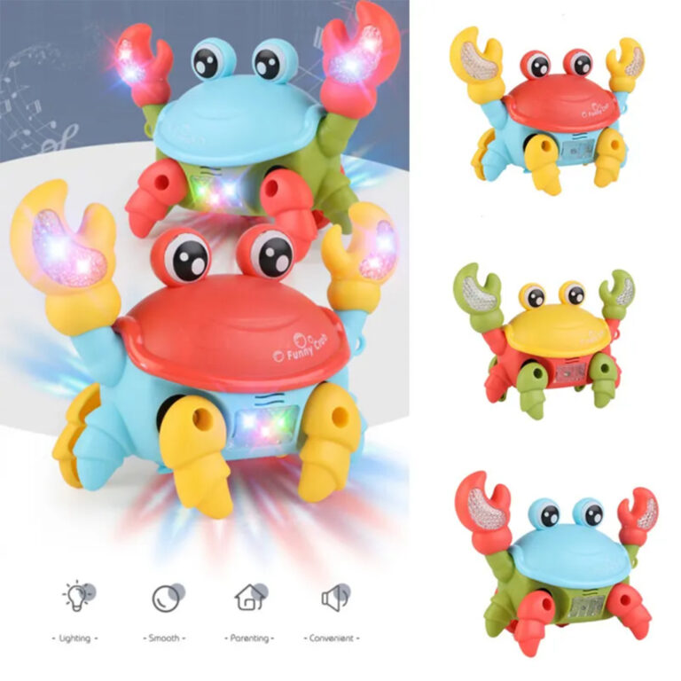 Brinquedo Caranguejo Fujão Musical Som Luz E Movi