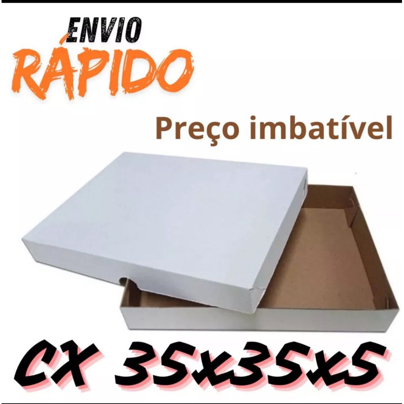 20 Caixa Quadrada 35x35x5 – Kits com 20 conjuntos (Brancas)