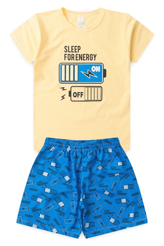 Pijama BRILHA NO ESCURO Infantil Menino Verão Ene