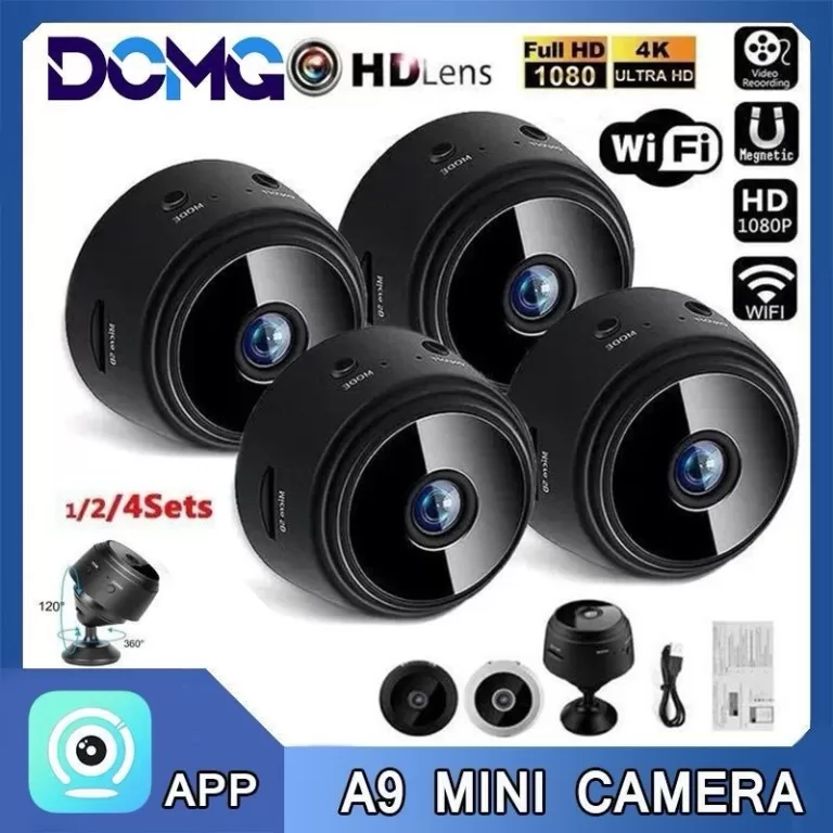 Kit 1/2/3/4 Câmeras A9 HD Mini com visão noturna