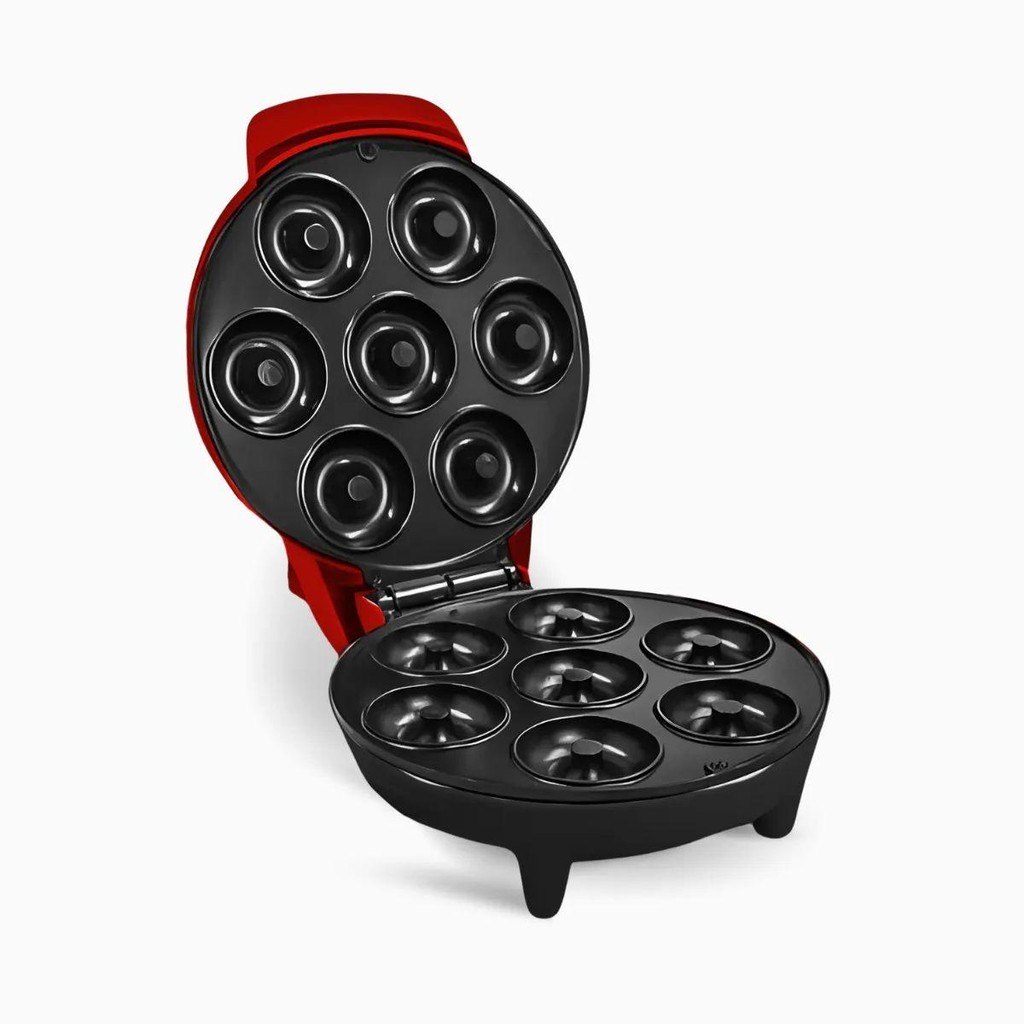 Mini Donuts em Minutos com Máquina Elétrica Compacta e Antiaderente, Ideal para Sua Cozinha
