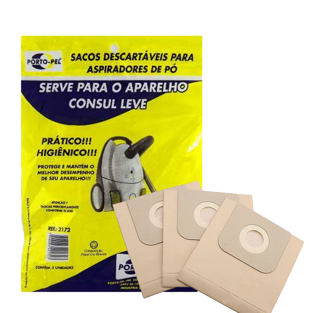 Saco de Aspirador de Pó  Consul LV com 3 Uni. Ref 2172