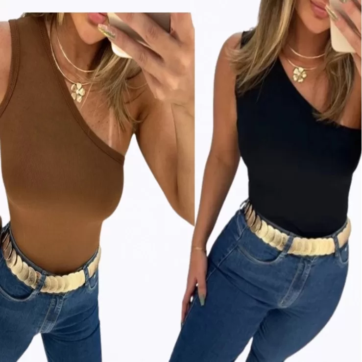 Kit 2 Regata Feminina Mula Manca Ribana Canelada B