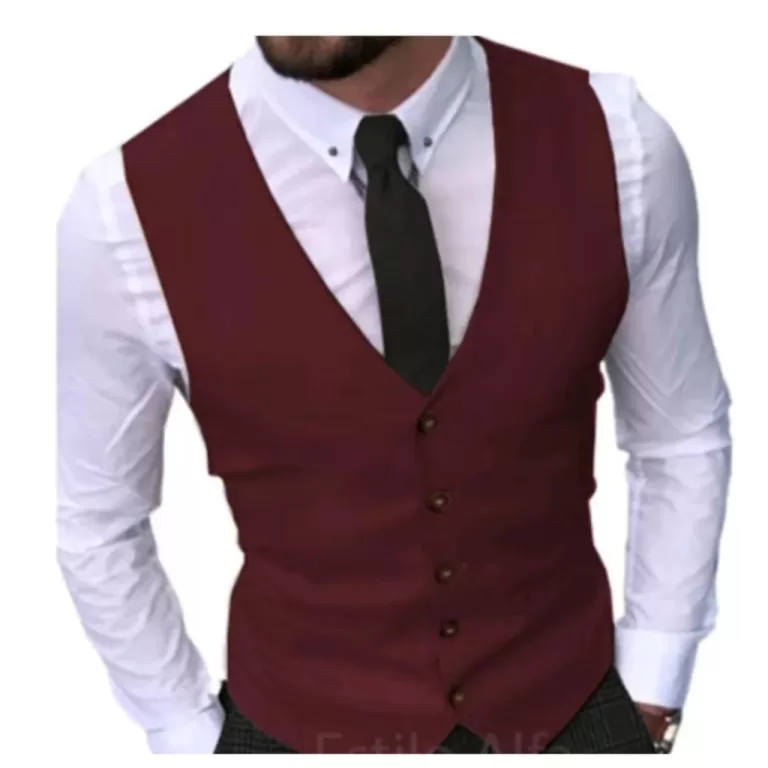 Kit Colete Social Slim + Gravata Social Masculina 