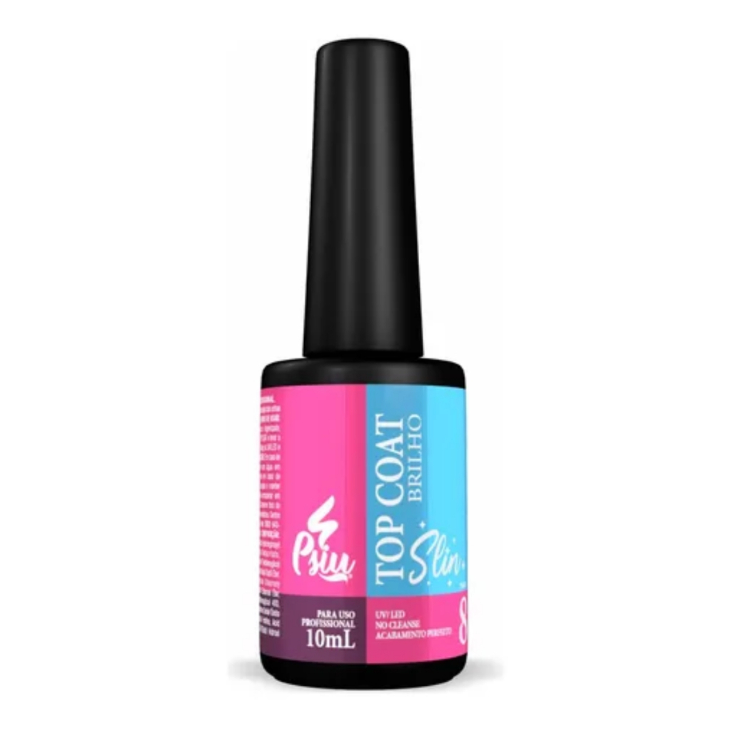 Top Coat Brilho 10ml Psiu Unha Blindagem Nail Designer Manicure Alongamento Base