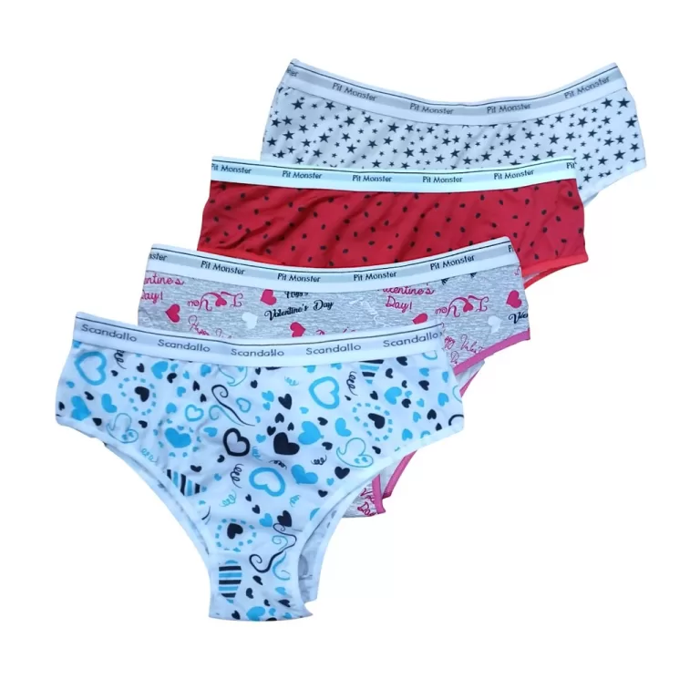 Kit 3 Calcinha Estampada Tangão Confortável Ling