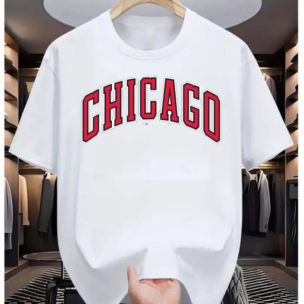 Camiseta Camisa 100% Algodão Fio 30.1 Estampada Chicago Academia Esporte Musculação Malhação