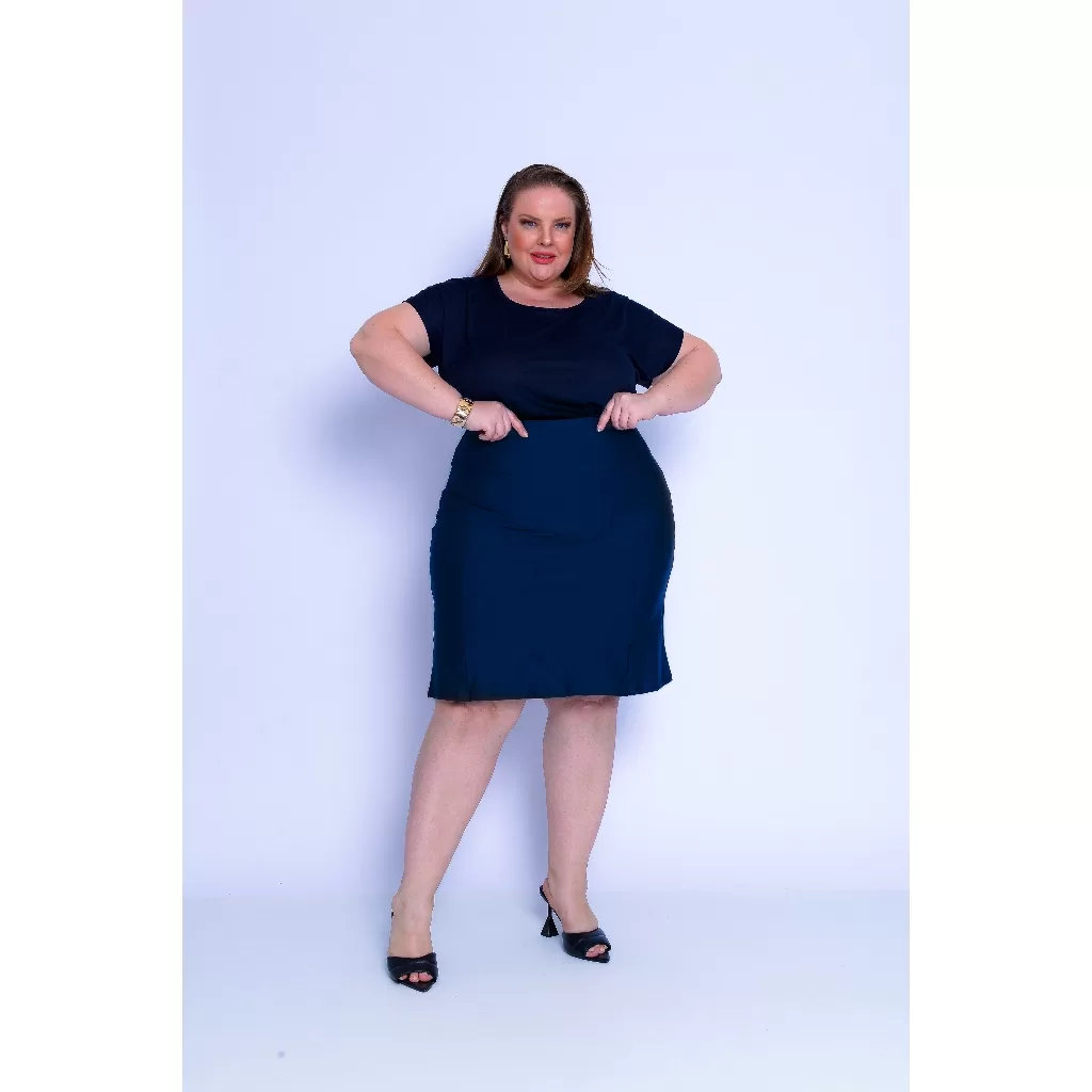Short Saia Para Academia E Secretaria Plus Size  Em Suplex Moda Fitness Evangelica