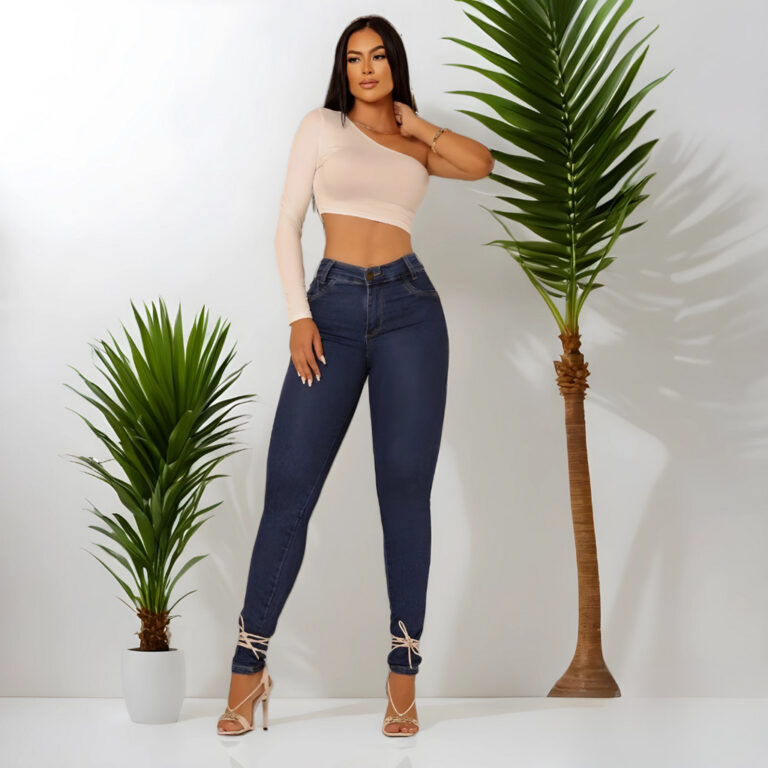 Calça Feminina Skinny Cintura Alta
