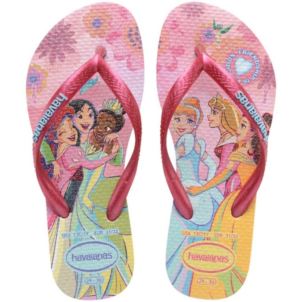 Chinelo Infantil Havaianas Slim Princess Menina – Rosa e Azul