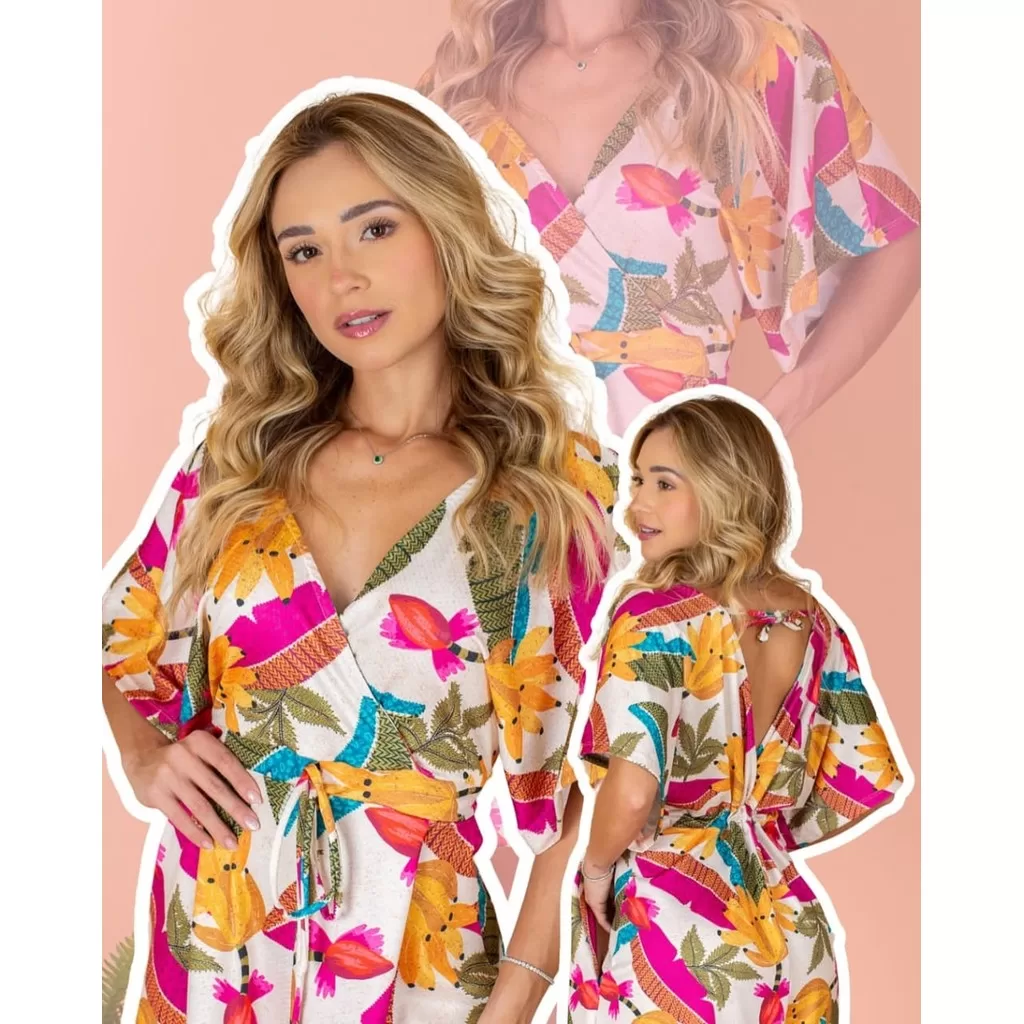 Macaquinho Inspiração Farm Estampa Frutas Natureza