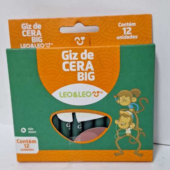 Giz de Cera Big Leo E Leo  12 Cores