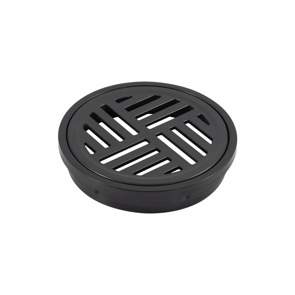 Ralo De Banheiro Com Porta Grelhas 10×10 Redondo Abs Preto