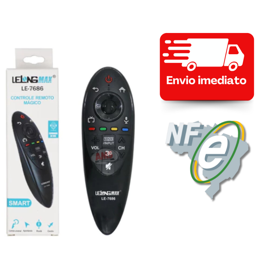 Controle Remoto Universal Led Smart Tv 4k Compatível Com LG