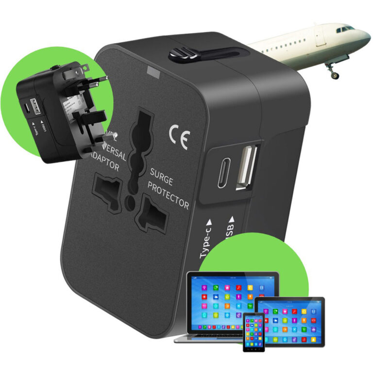 Adaptador Tomada Universal 2 Usb C Carrega Rápido