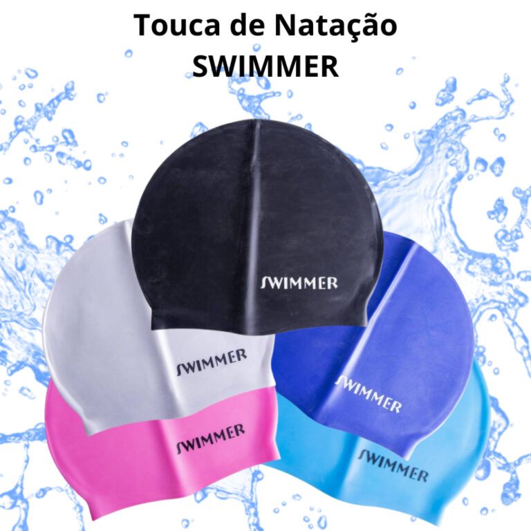 Touca para Natação de Silicone Impermeável Swim