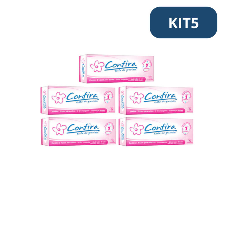 Teste De Gravidez Kit com 5 Confira em tira Sanfar