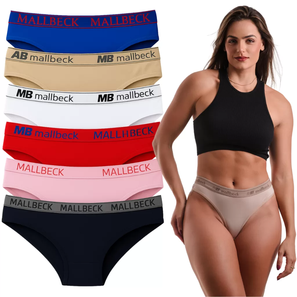 kit Com 10 Calcinhas Feminina Tanga Conforto Dental Microfibra