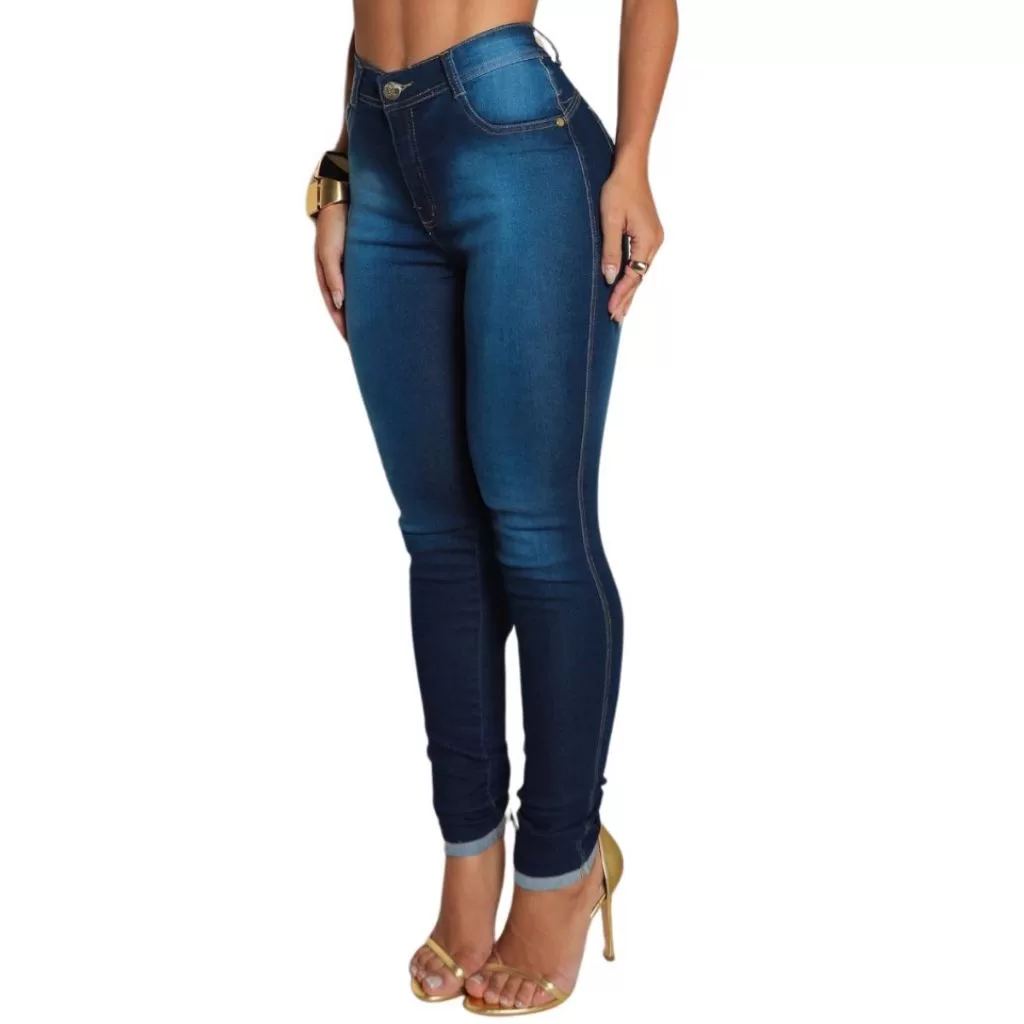 Calça Jeans Feminina Skinny Com Lycra Lipo