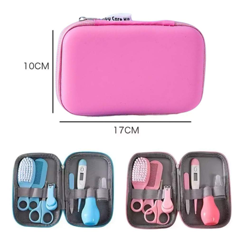 Kit Higiene com bolsa Bebe 8 Peças Infantil Termometro