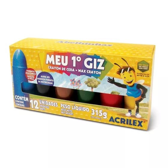 Meu 1. Giz de Cera 12 cores
