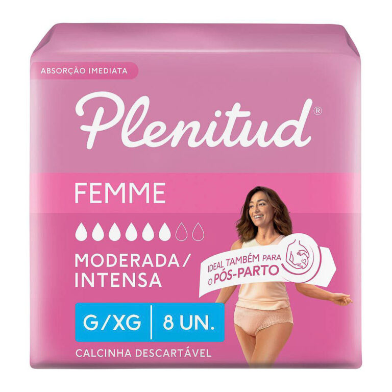 Roupa Íntima Plenitud Femme Tamanho G/XG 8 Unidad