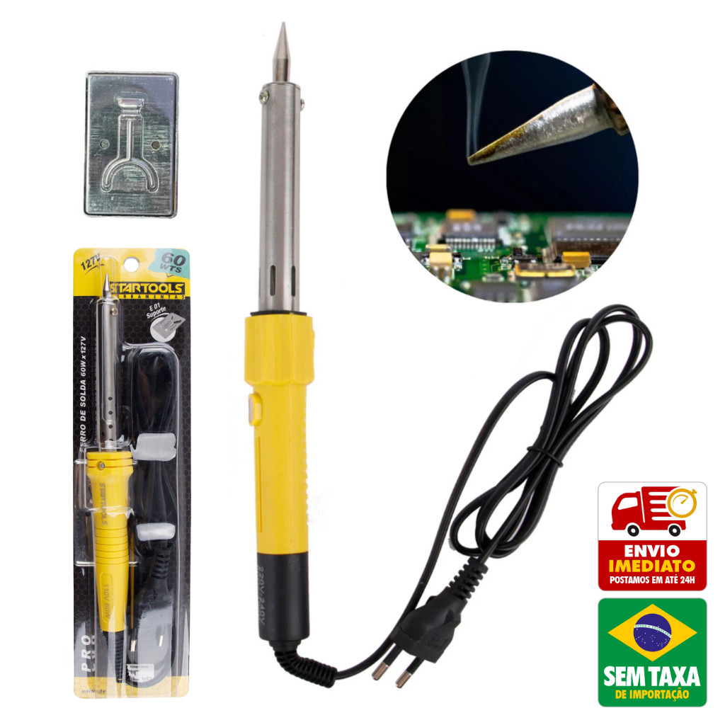 Ferro de Solda Profissional Cabo Plastico 40w 60w 110v 220v Startools