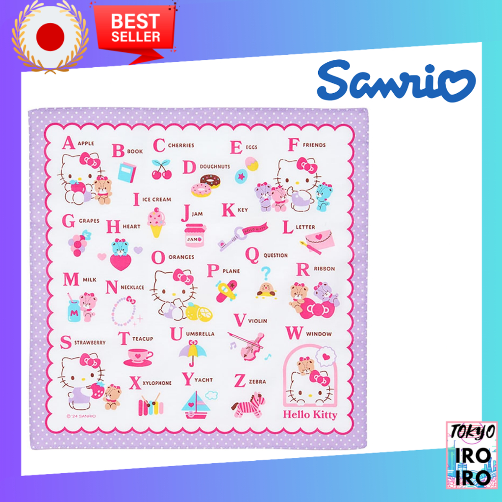 [Direto do Japão] Lenço da Sanrio-alfabeto Hello Kitty alphab