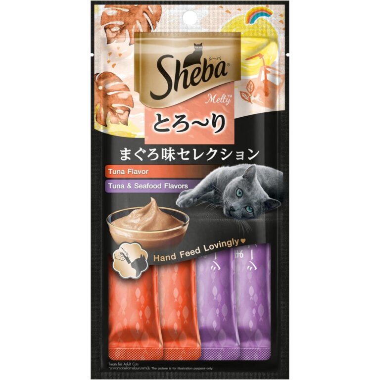 Petisco Cremoso para Gatos Atum e Camarão Sheba