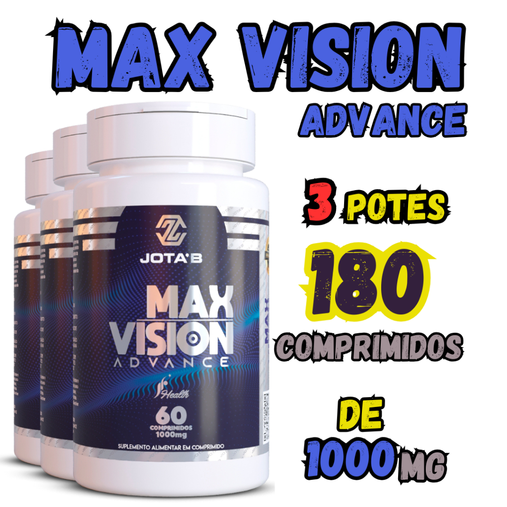 Max Vision Advanced – SUPLEMENTO PARA SEUS OLHOS – 60 Comprimidos 1000mg