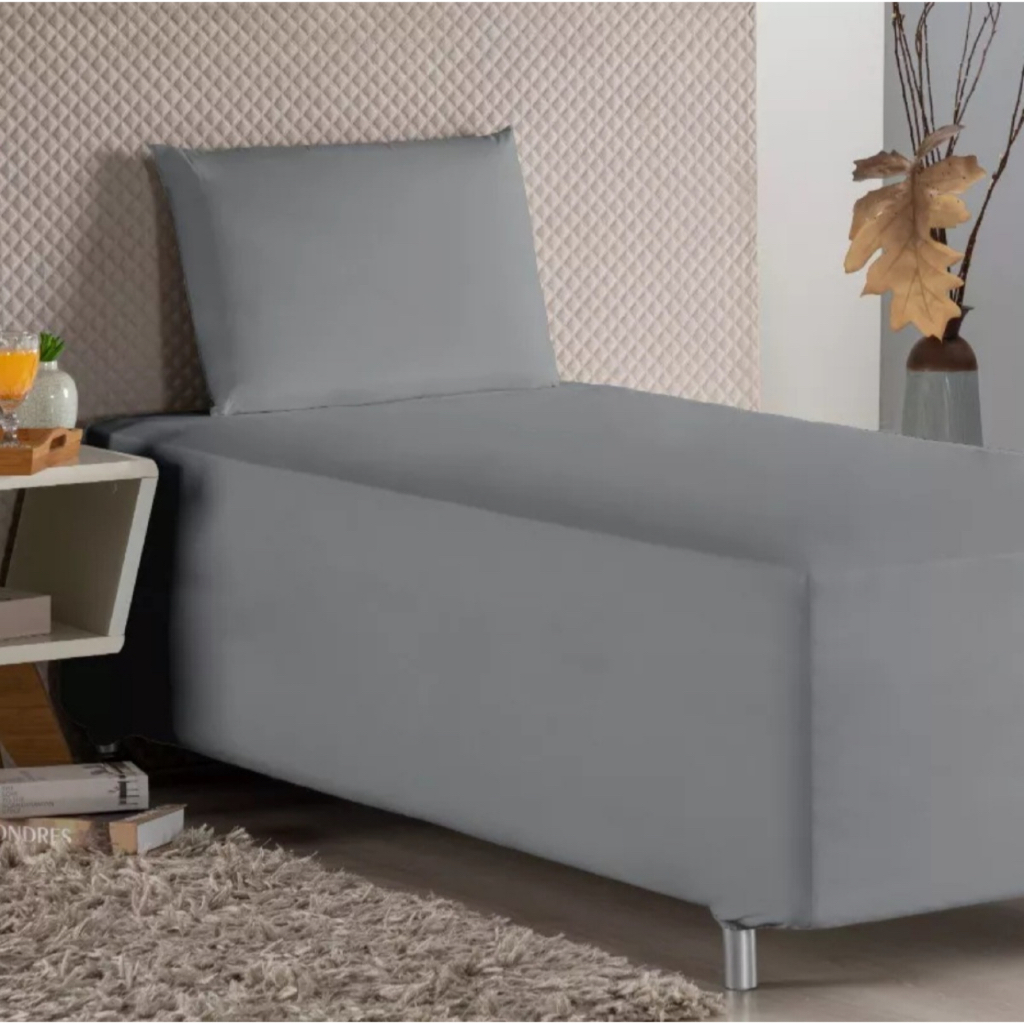 Capa Luva 2 peças Luxo para Cama/Colchão de Solteiro Percal 400 Fios Toque Macio