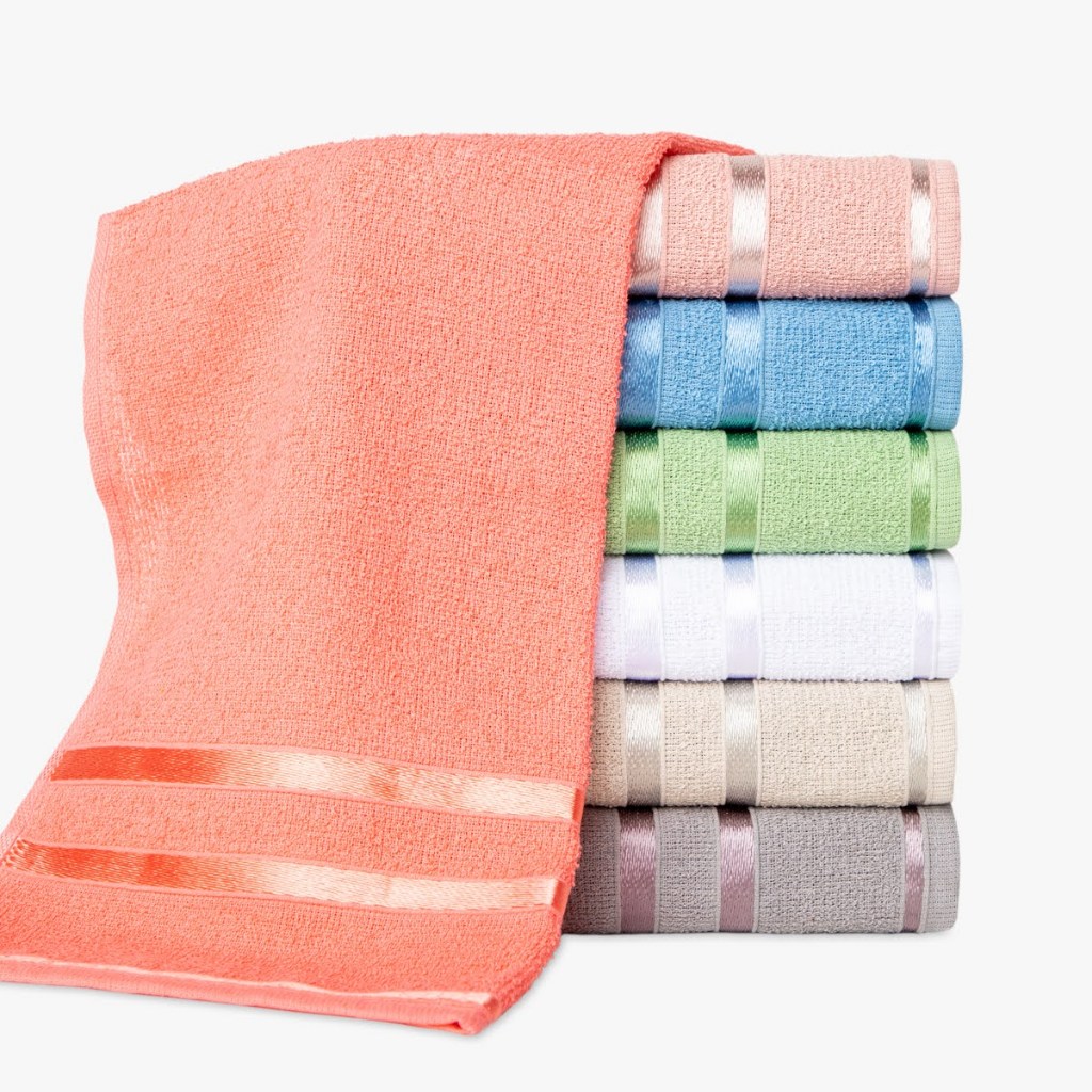 Kit 3 ou 6 Toalhas de Rosto 100% Algodão