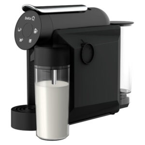 Cafeteira Delta Q Mini MilkQool: Seu Café Cremoso em um Toque!